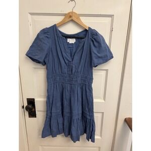 Anthropologie Blue Mini Dress